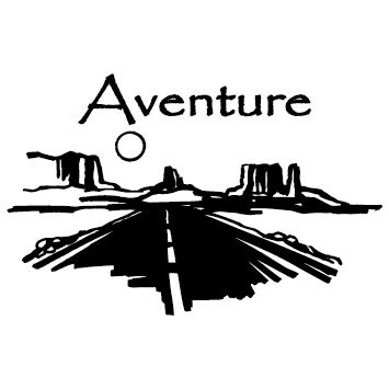 Sticker Aventure route 66 - Droit